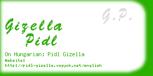 gizella pidl business card